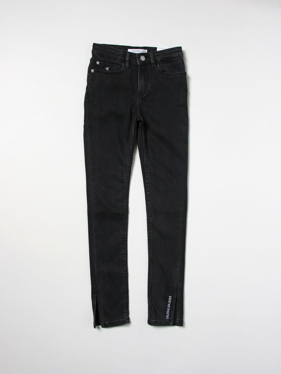 Jeans Calvin Klein: Jeans slim Calvin Klein a 5 tasche nero 1