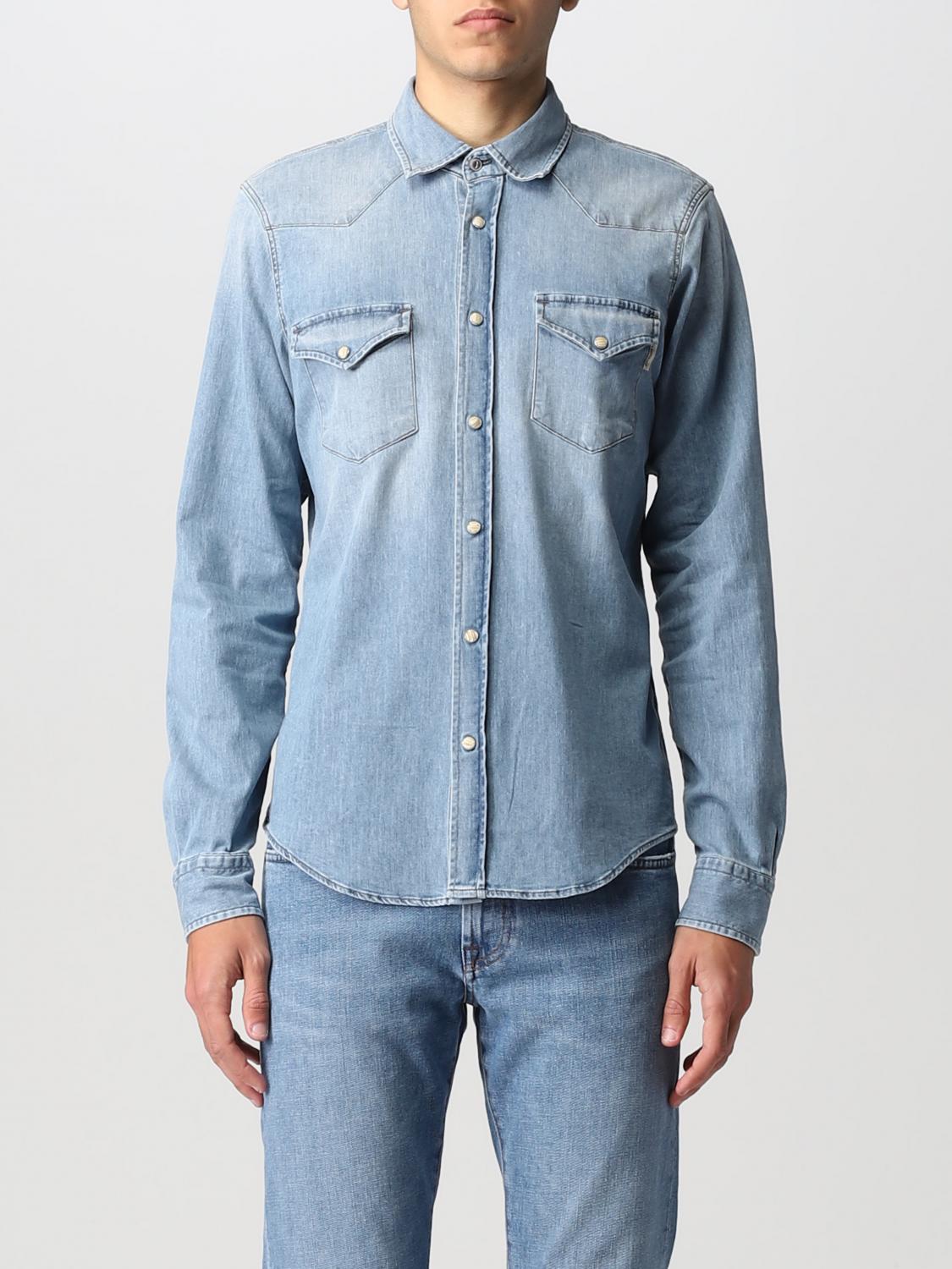 ROY ROGERS: Camicia uomo - Denim | Camicia Roy Rogers RRU401D3891637  GIGLIO.COM