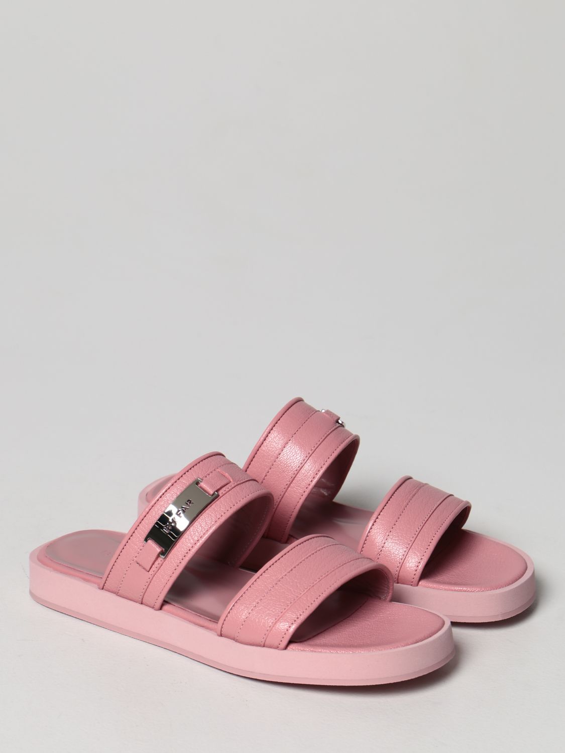BY FAR Gummi Andere materialien sandalen in Pink Damen Schuhe Flache Schuhe Flache Sandalen 