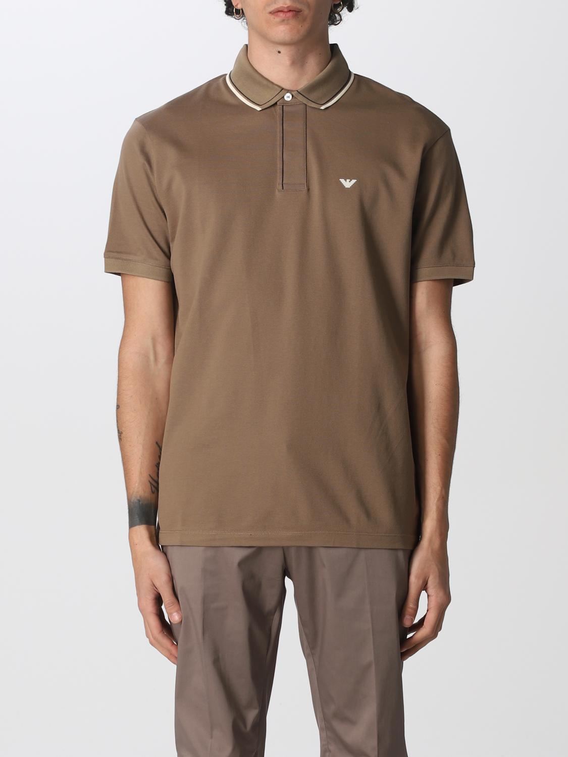 armani khaki polo shirt