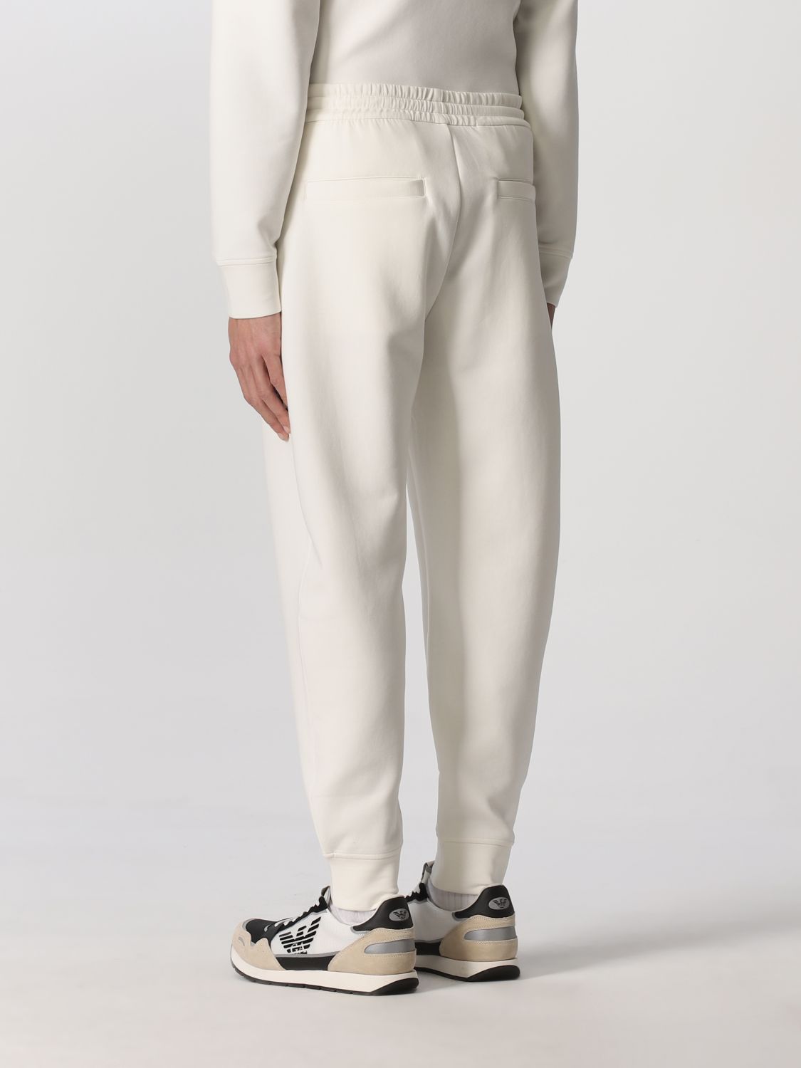 white armani pants