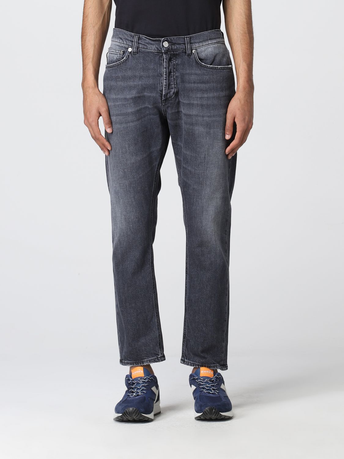 MAURO GRIFONI MAURO GRIFONI 5-POCKET JEANS IN WASHED DENIM,C94395028