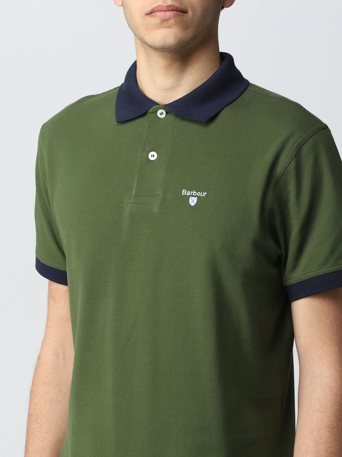 Vuilnisbak voetstuk Bondgenoot BARBOUR: polo shirt for man - Green | Barbour polo shirt MML0887 online on  GIGLIO.COM
