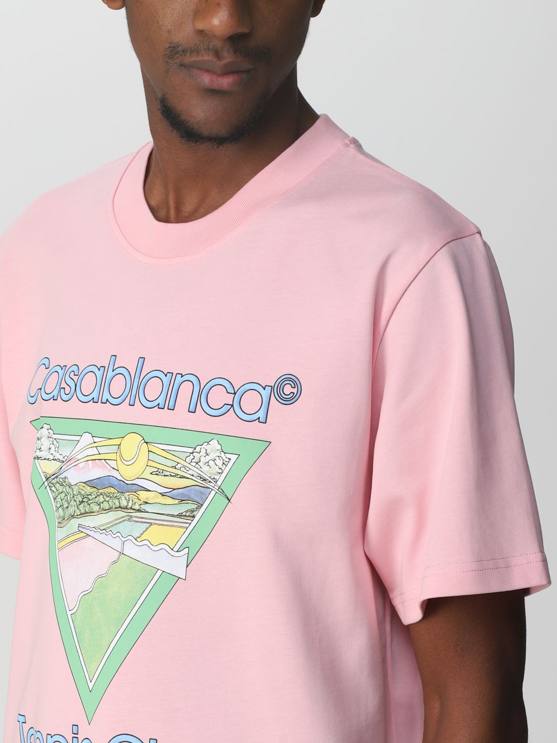 CASABLANCA: T-shirt men | T-Shirt Casablanca Men Pink | T-Shirt