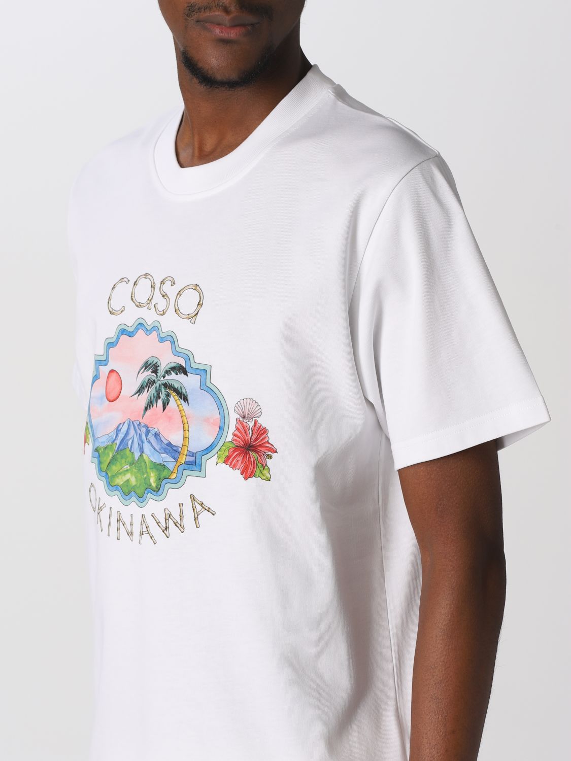CASABLANCA: t-shirt for man - White | Casablanca t-shirt MS22JTS001 ...