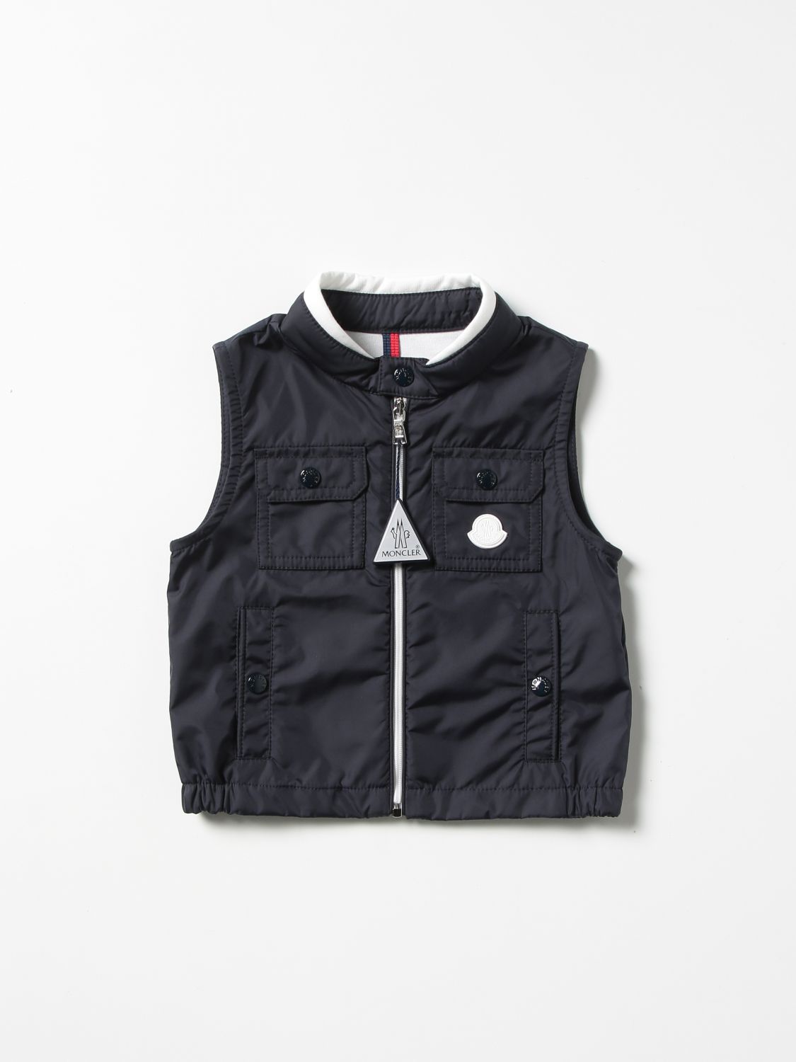 Vestcoat Moncler: Moncler kids' jacket blue 1