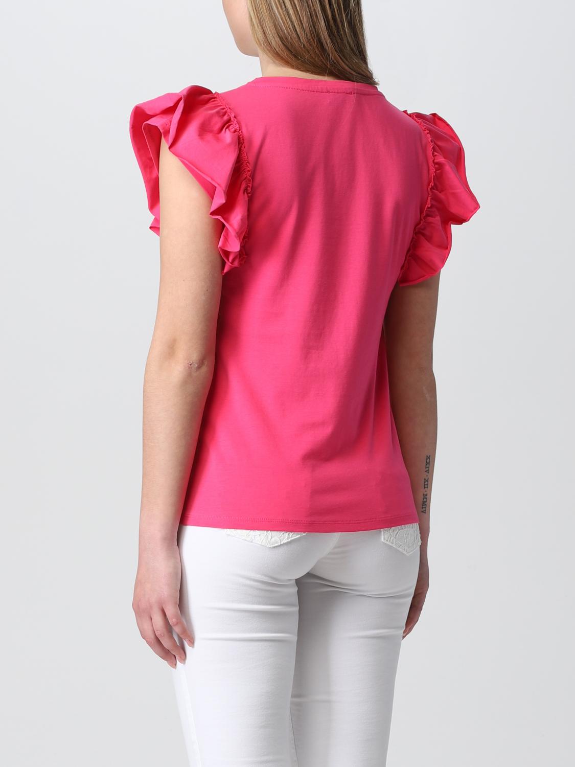 pink designer t shirt women's