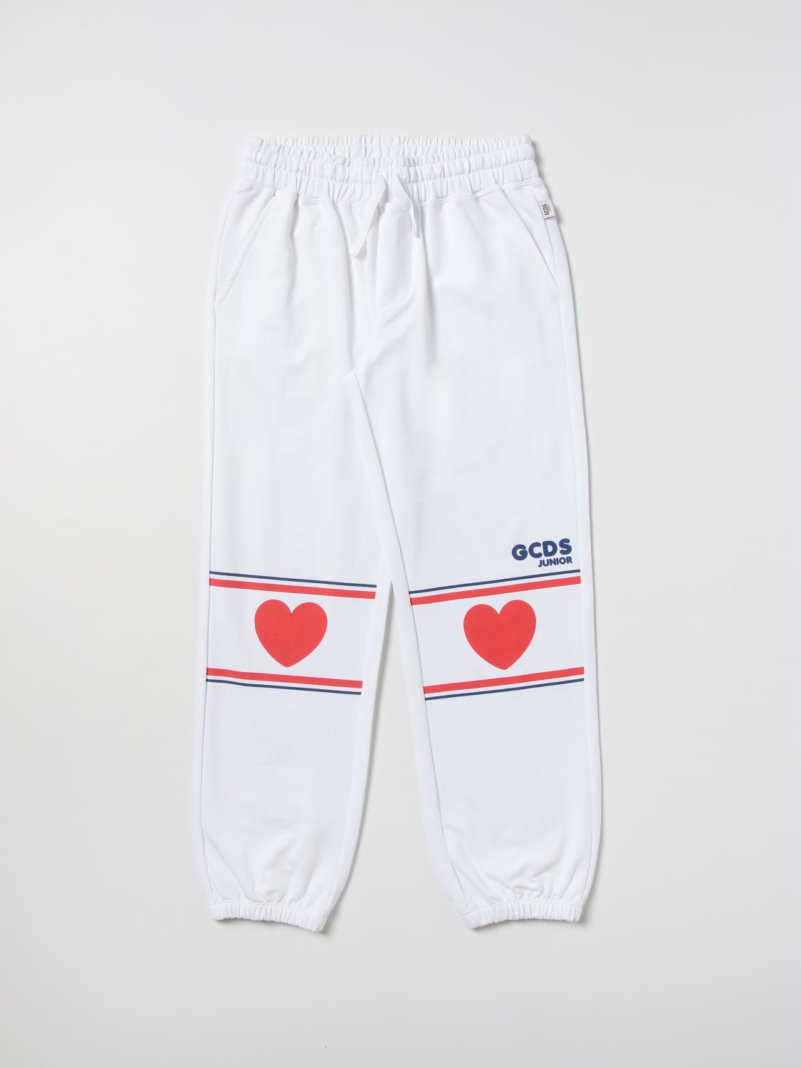 Shop Gcds Trousers Kids In White