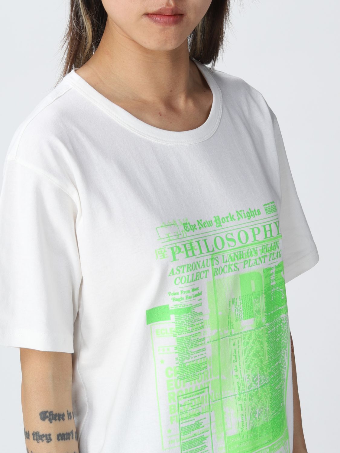 티셔츠 필로소피 디 로렌조 세라피니: 티셔츠 여성 Philosophy Di Lorenzo Serafini 화이트 3