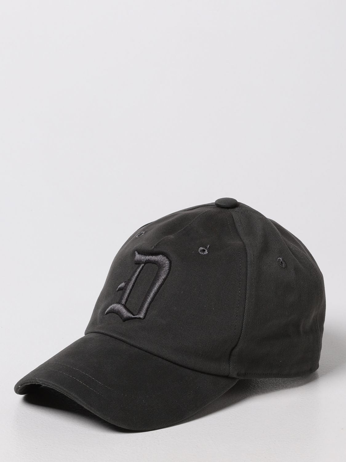 Dondup Baseball Cap With Logo In Grey