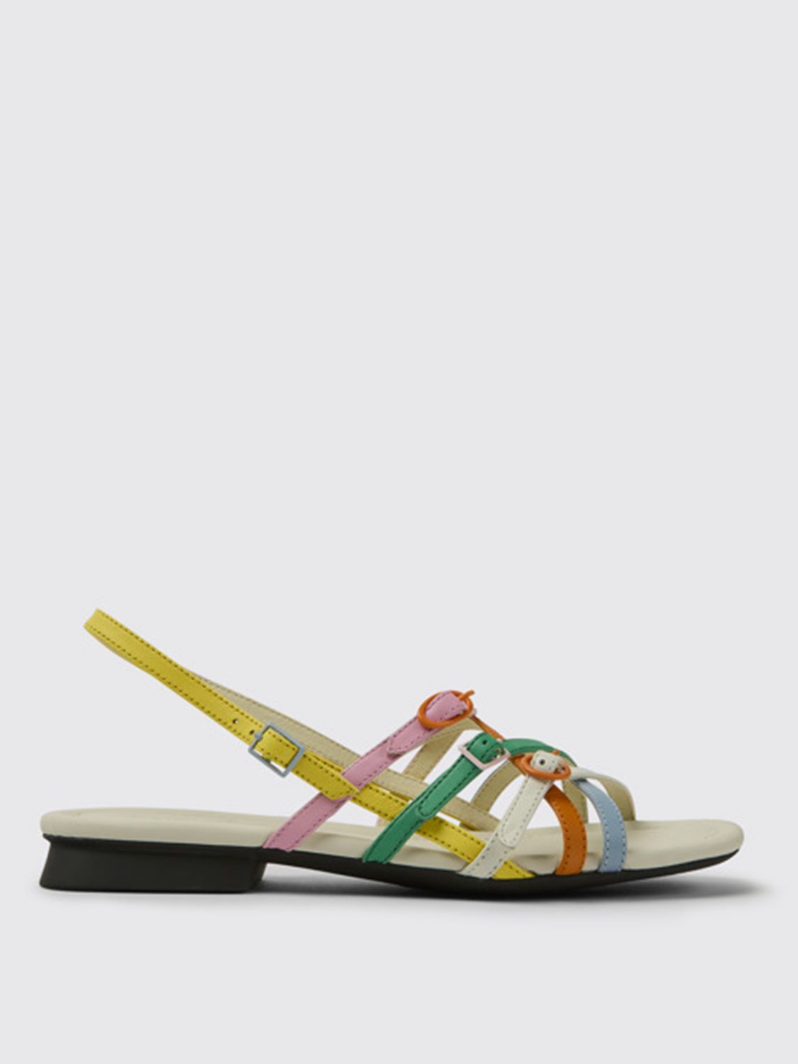 Camper Twins  Sandals In Calfskin In Multicolor