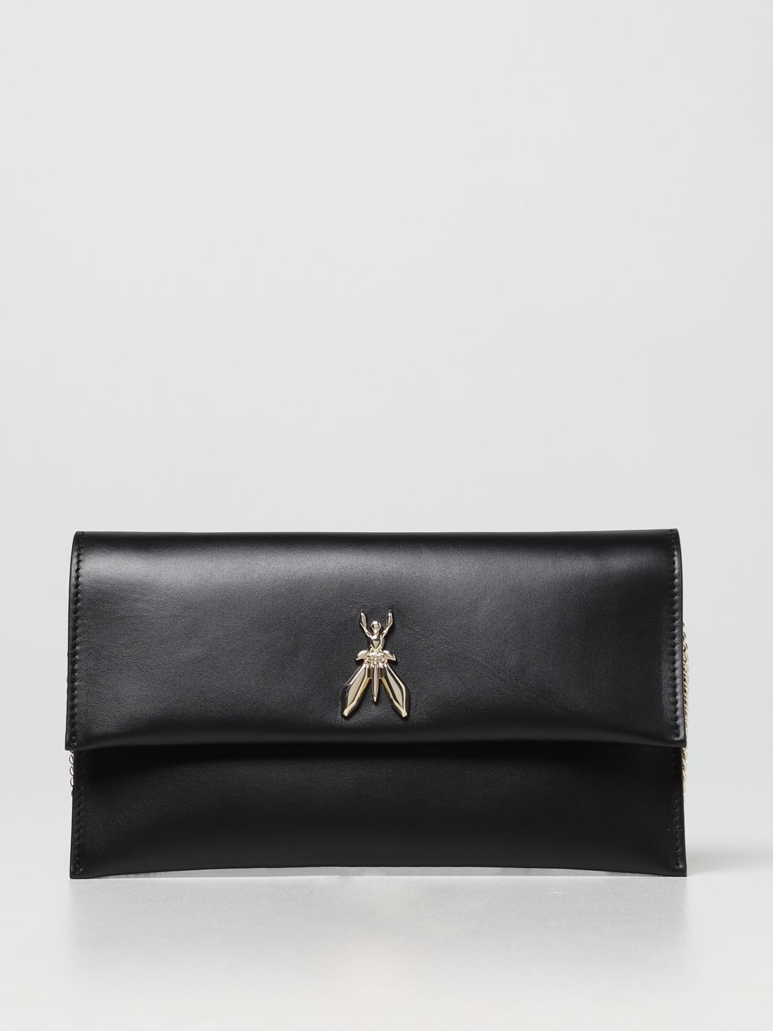 Patrizia Pepe Envelope Bag In Leather With Fly In Black | ModeSens