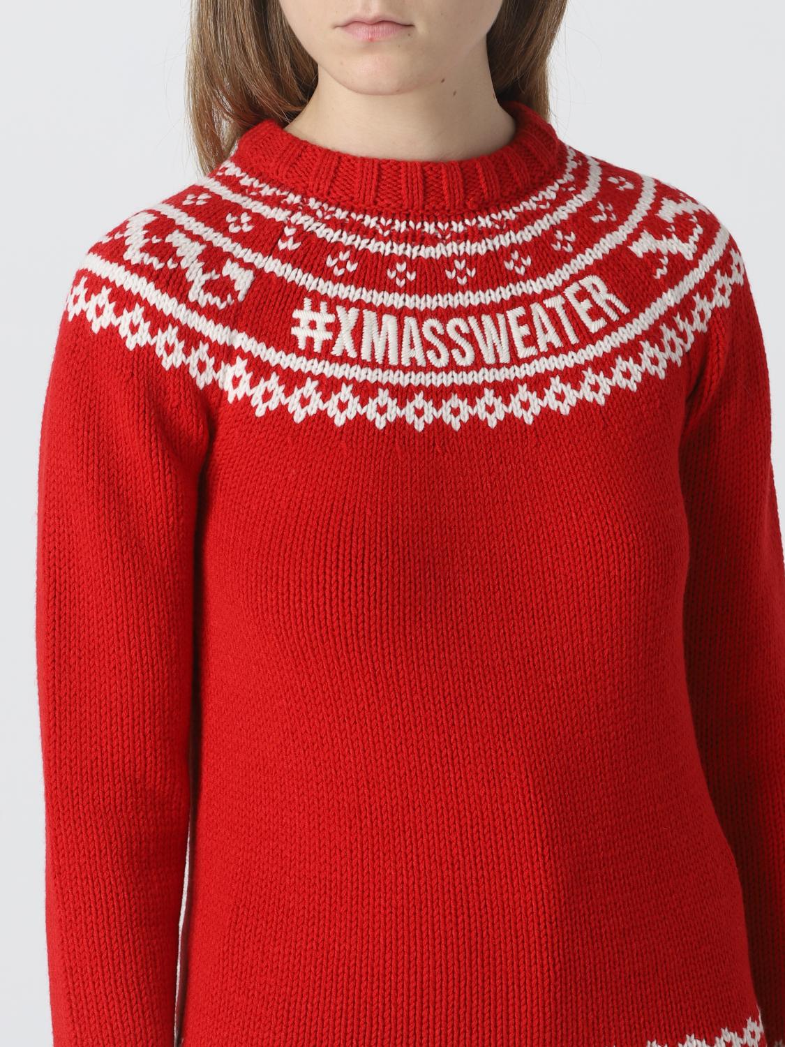 RED VALENTINO: Maglia norvegese - Rosso | Maglia Red Valentino XR3KC11P6CU  GIGLIO.COM