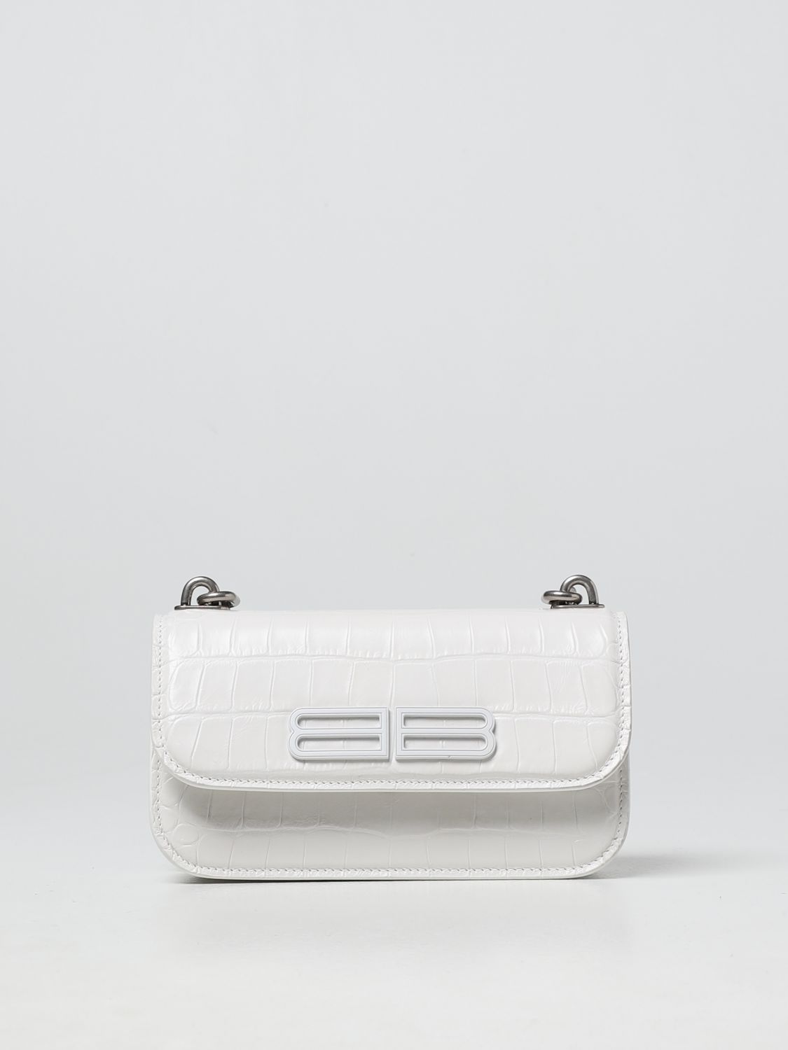 Balenciaga Everyday Ville Crossbody Bag White in Leather with Silvertone   US