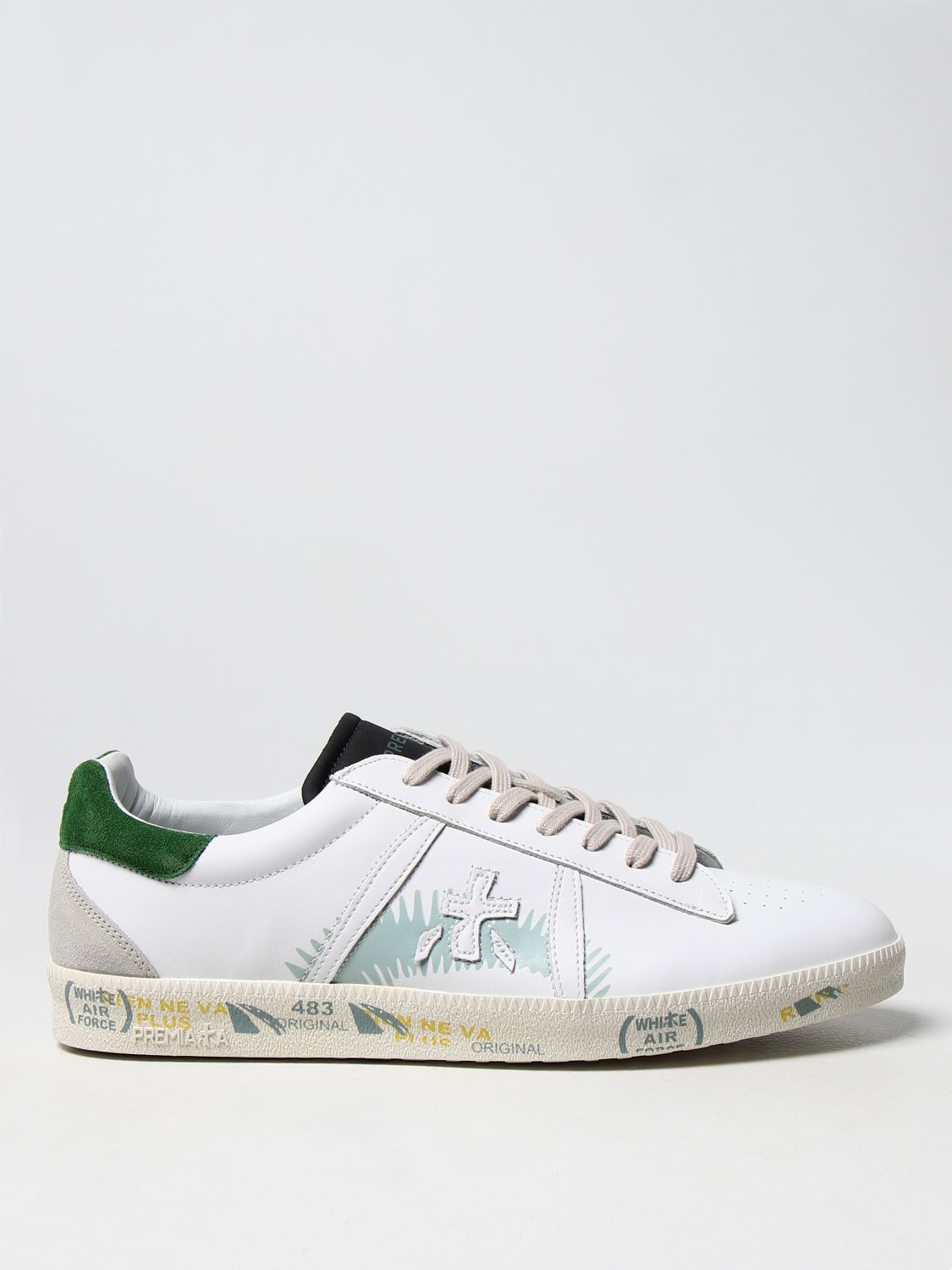PREMIATA: Andy leather sneakers - White | Premiata sneakers ANDY online ...