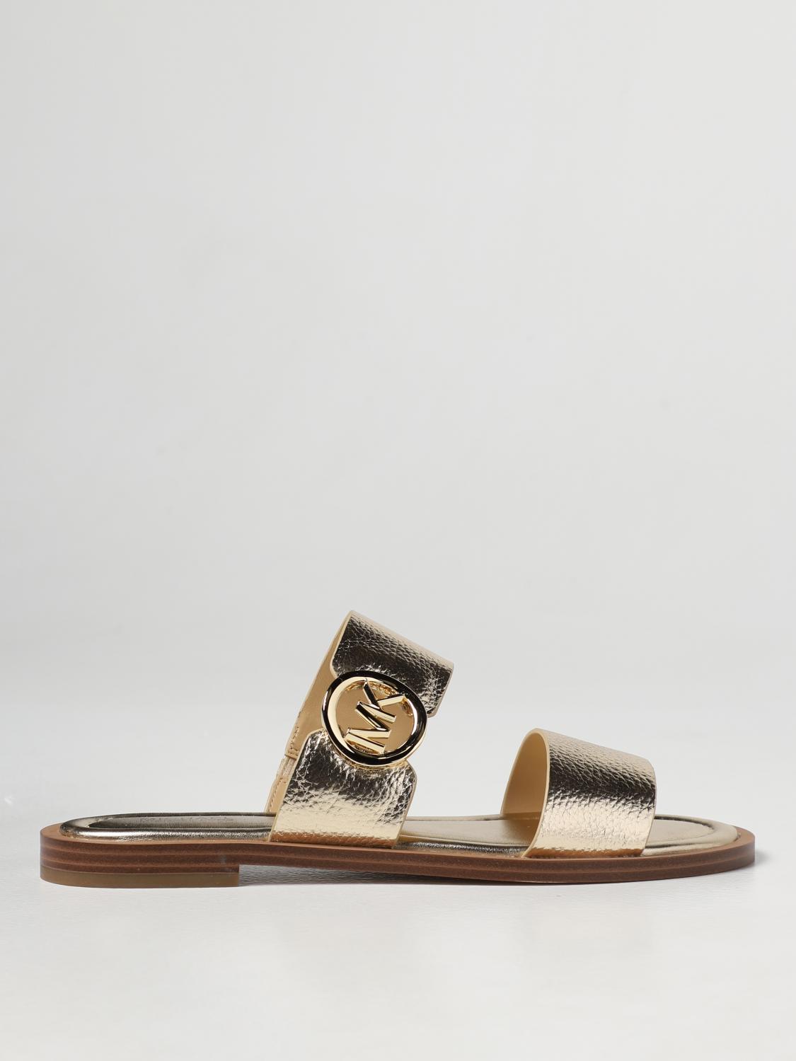 Michael kors gold store flat sandals