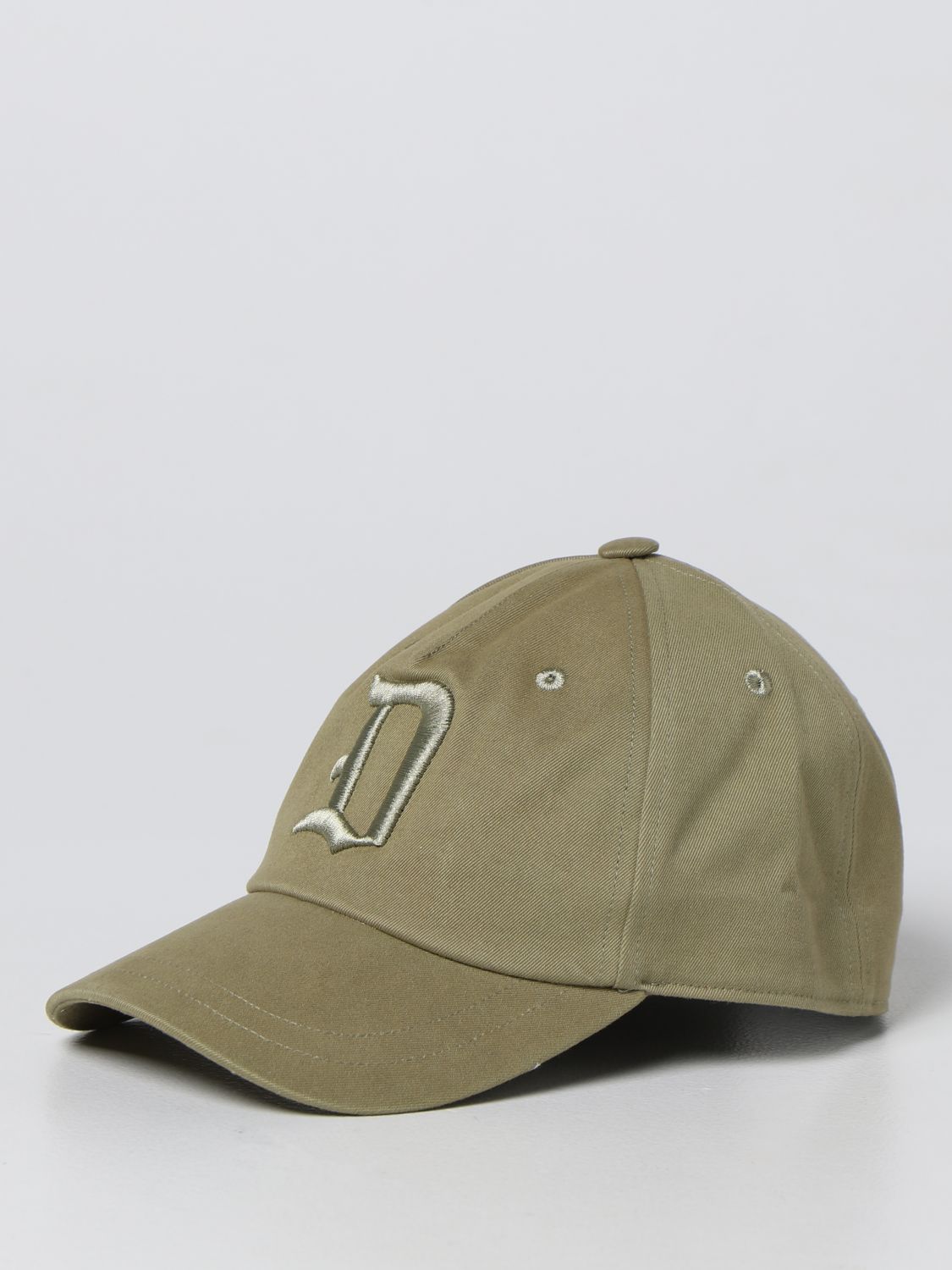 Dondup Baseball Cap With Logo In Military