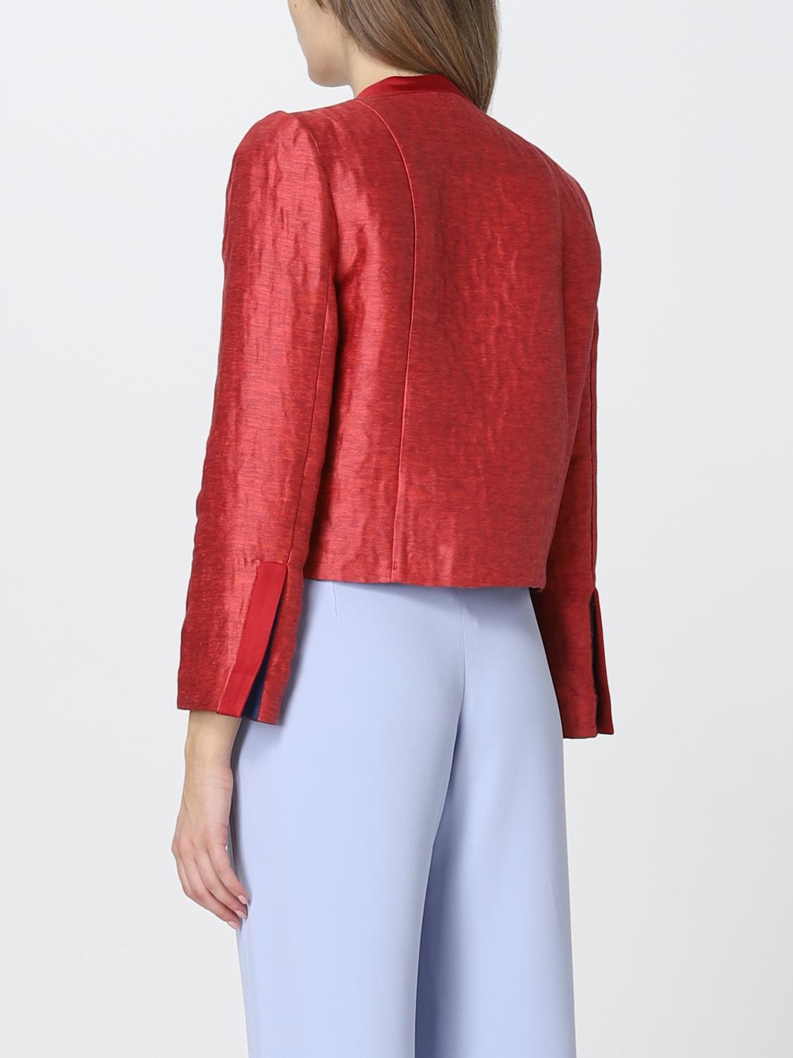 EMPORIO ARMANI: Giacca donna - Corallo | Giacca Emporio Armani ING27TI2103  GIGLIO.COM