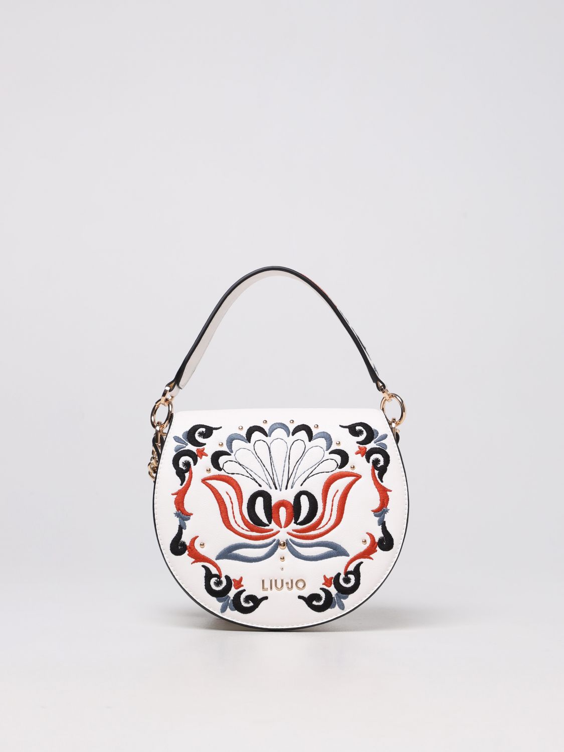 Liu •jo Bag In Synthetic Leather With Embroidery In White