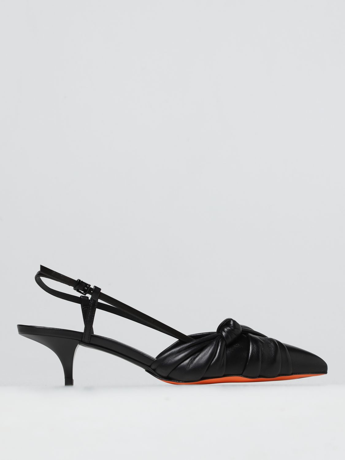 SANTONI SLINGBACKS IN LEATHER WITH KNOT,C95833002
