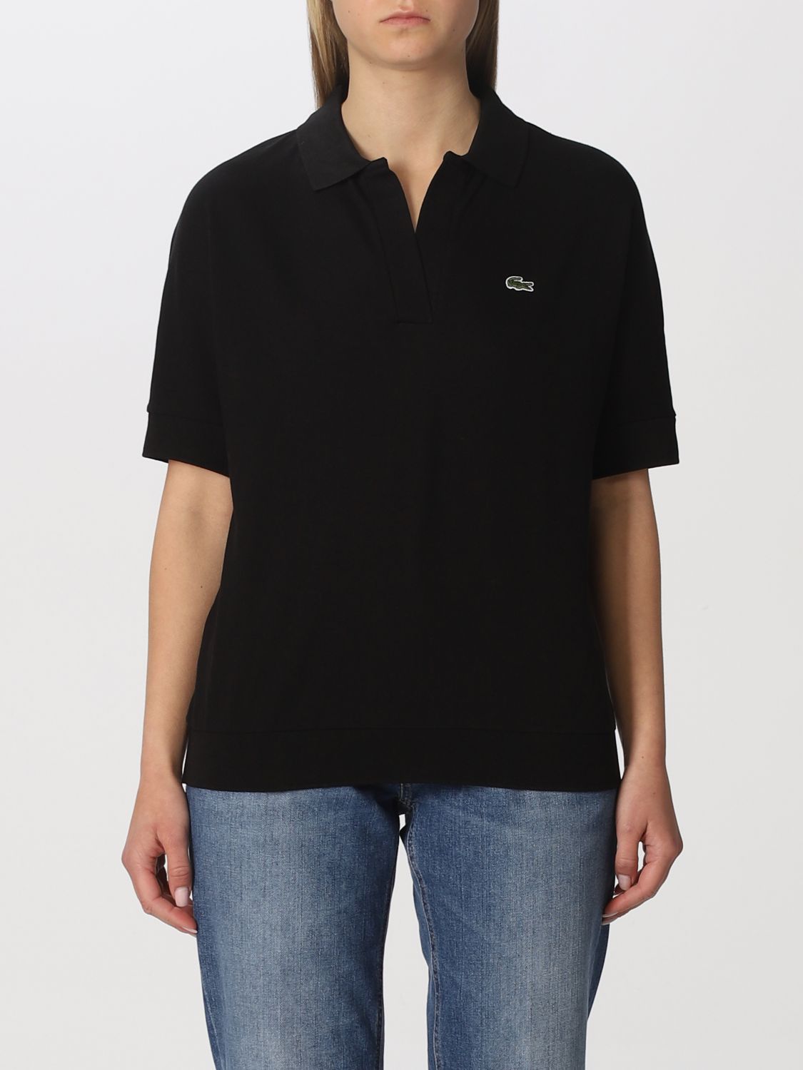 LACOSTE: ポロシャツ レディース - ブラック | ポロシャツ Lacoste PF0504 GIGLIO.COM