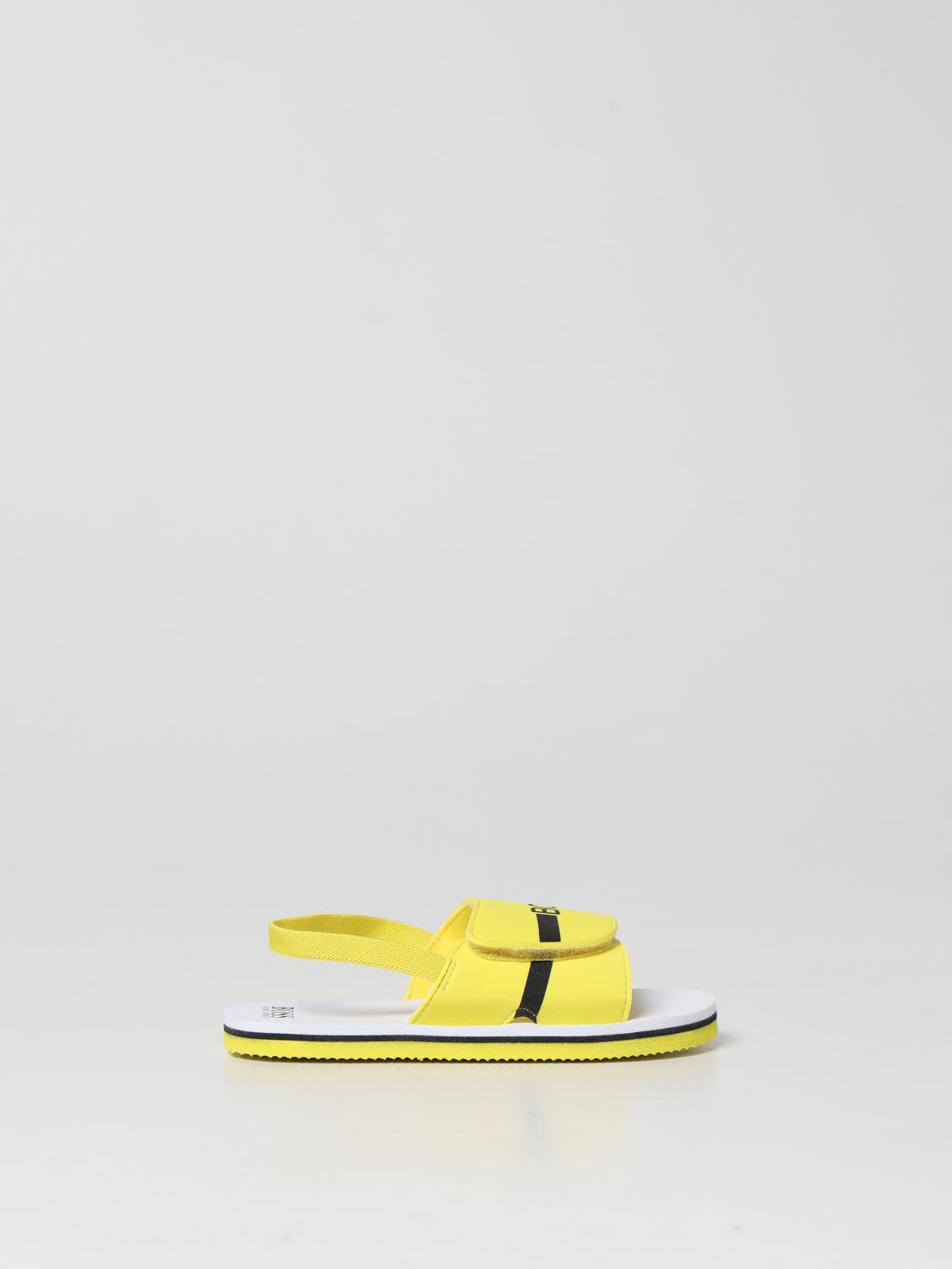 Hugo Boss Kids' Rubber Sandal In Yellow