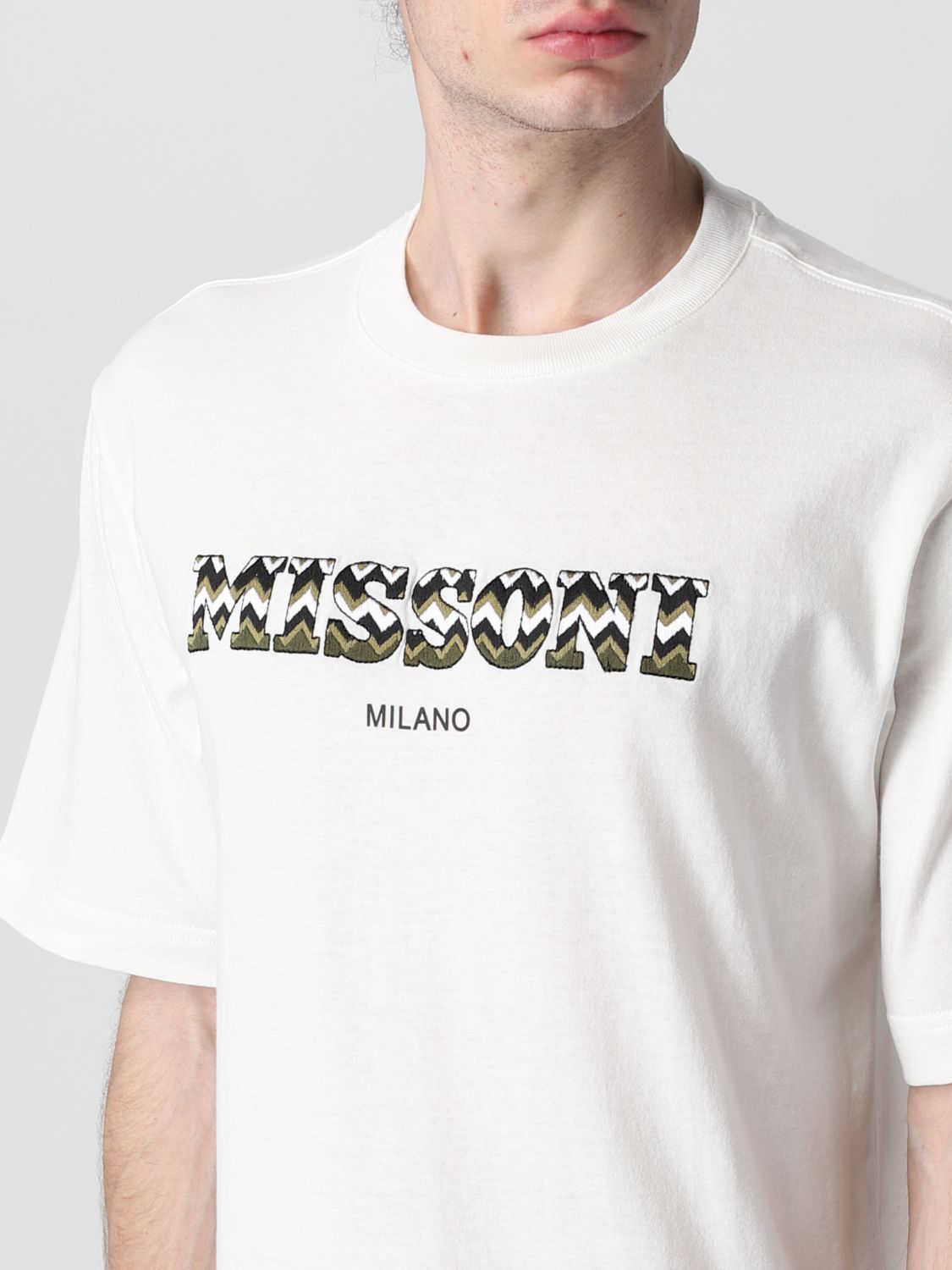 T-shirt Missoni: Missoni cotton t-shirt with logo white 4