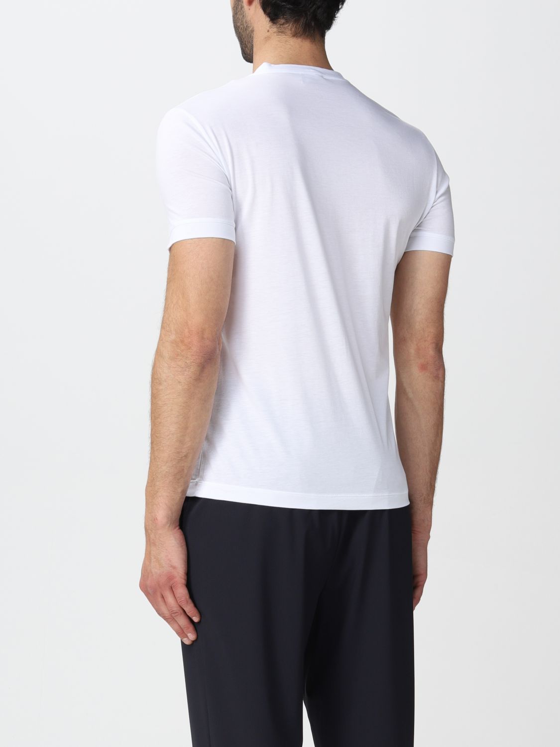 T-shirt Giorgio Armani: T-shirt Giorgio Armani con logo bianco 3