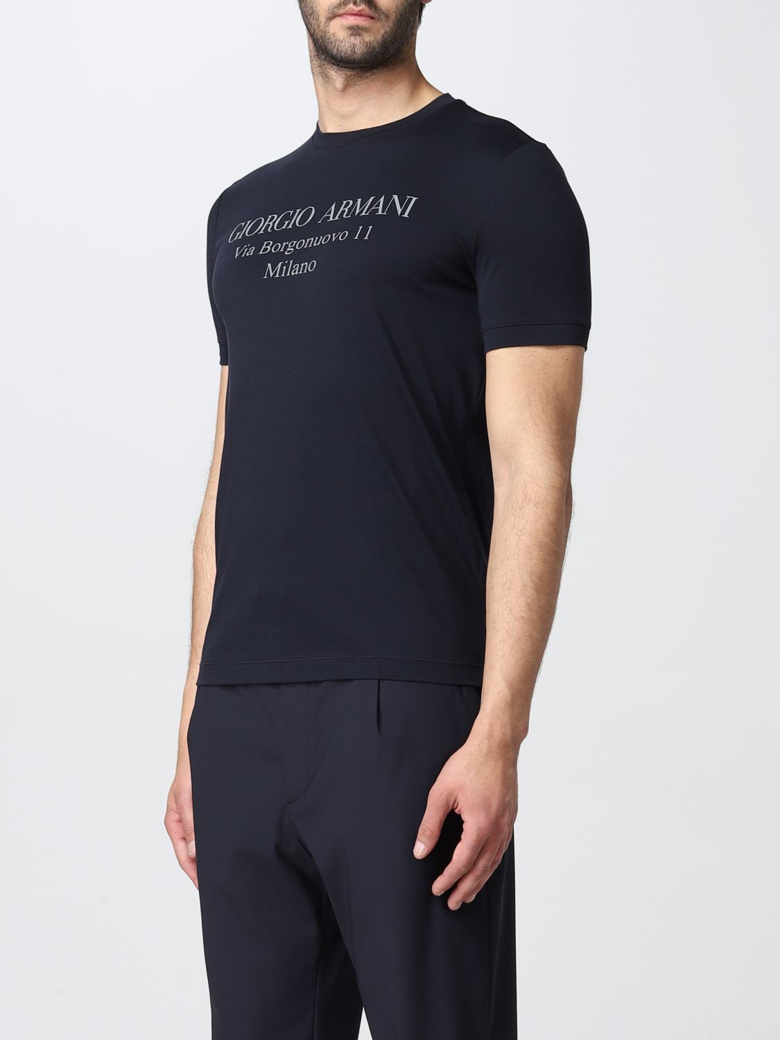 T-shirt Giorgio Armani: T-shirt Giorgio Armani con logo blue 4