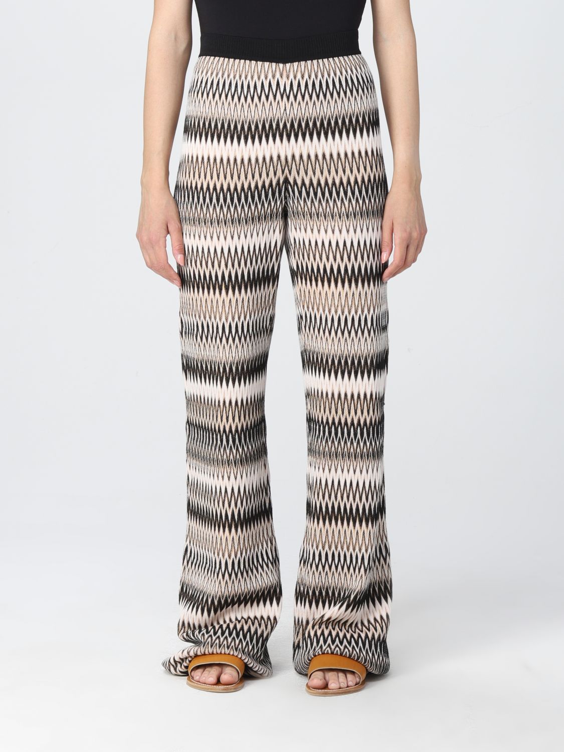 Trousers Missoni: Missoni wide zigzag pants multicolor 1