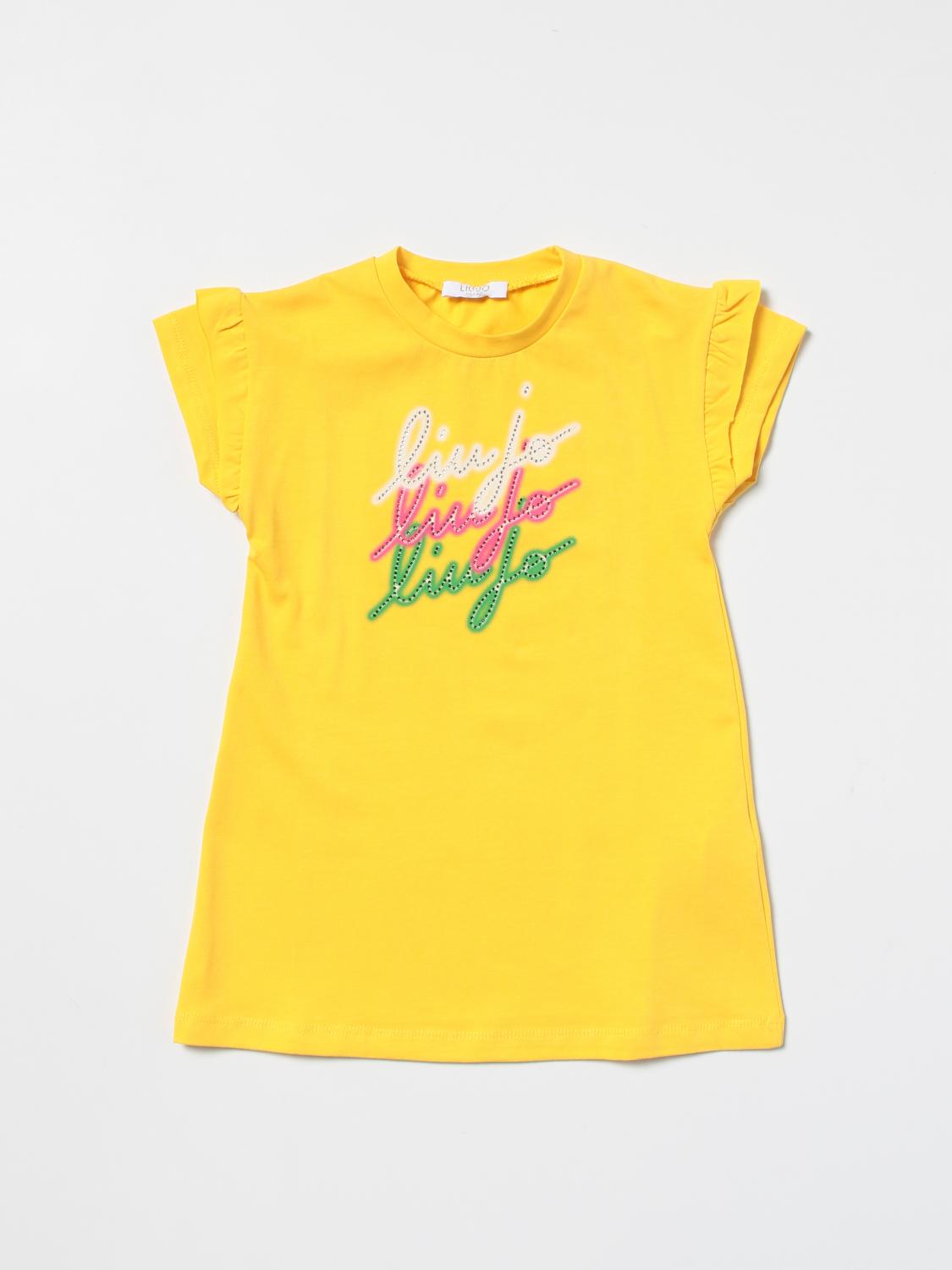 LIU JO: dress for girls - Yellow | Liu Jo dress KA2036J5003 online at ...