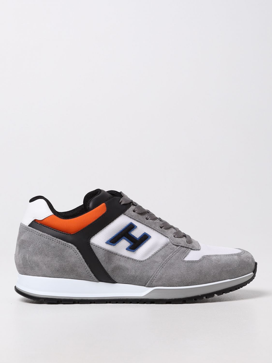 Hogan H321  Trainers In Suede And Fabric In Grey