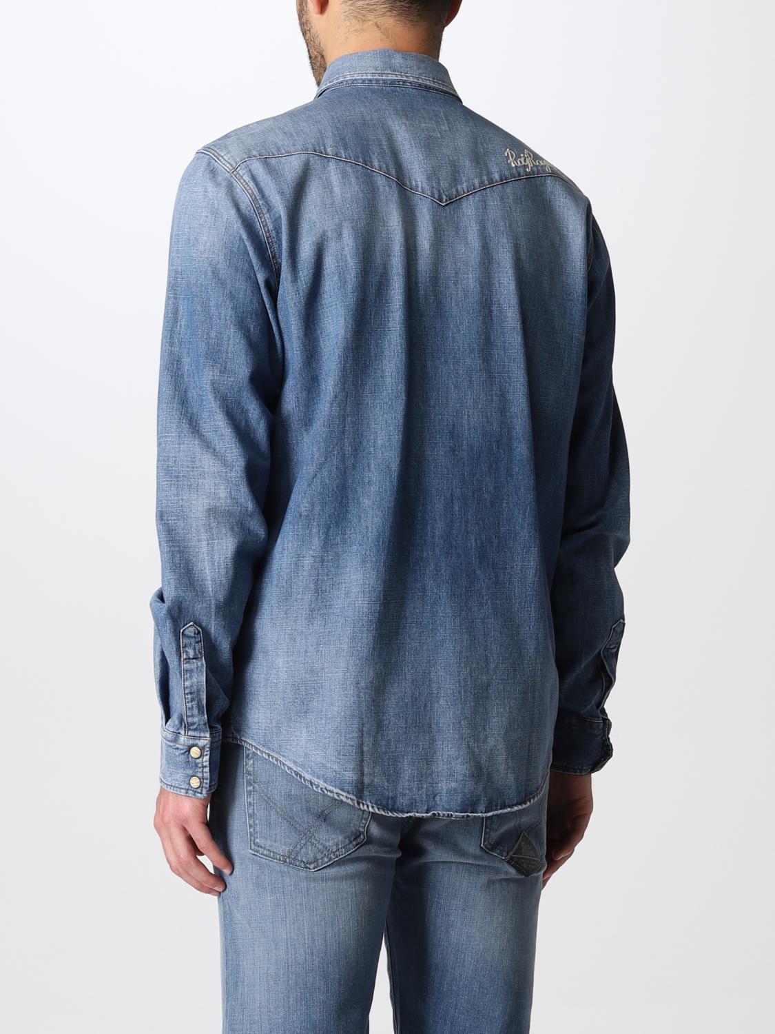 ROY ROGERS: Camicia uomo - Denim | Camicia Roy Rogers RRU400D488A029  GIGLIO.COM