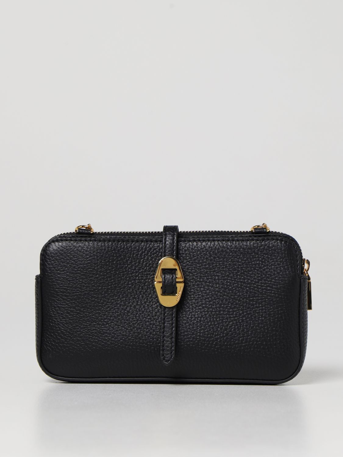 Coccinelle Crossbody Bag In Textured Leather In Black