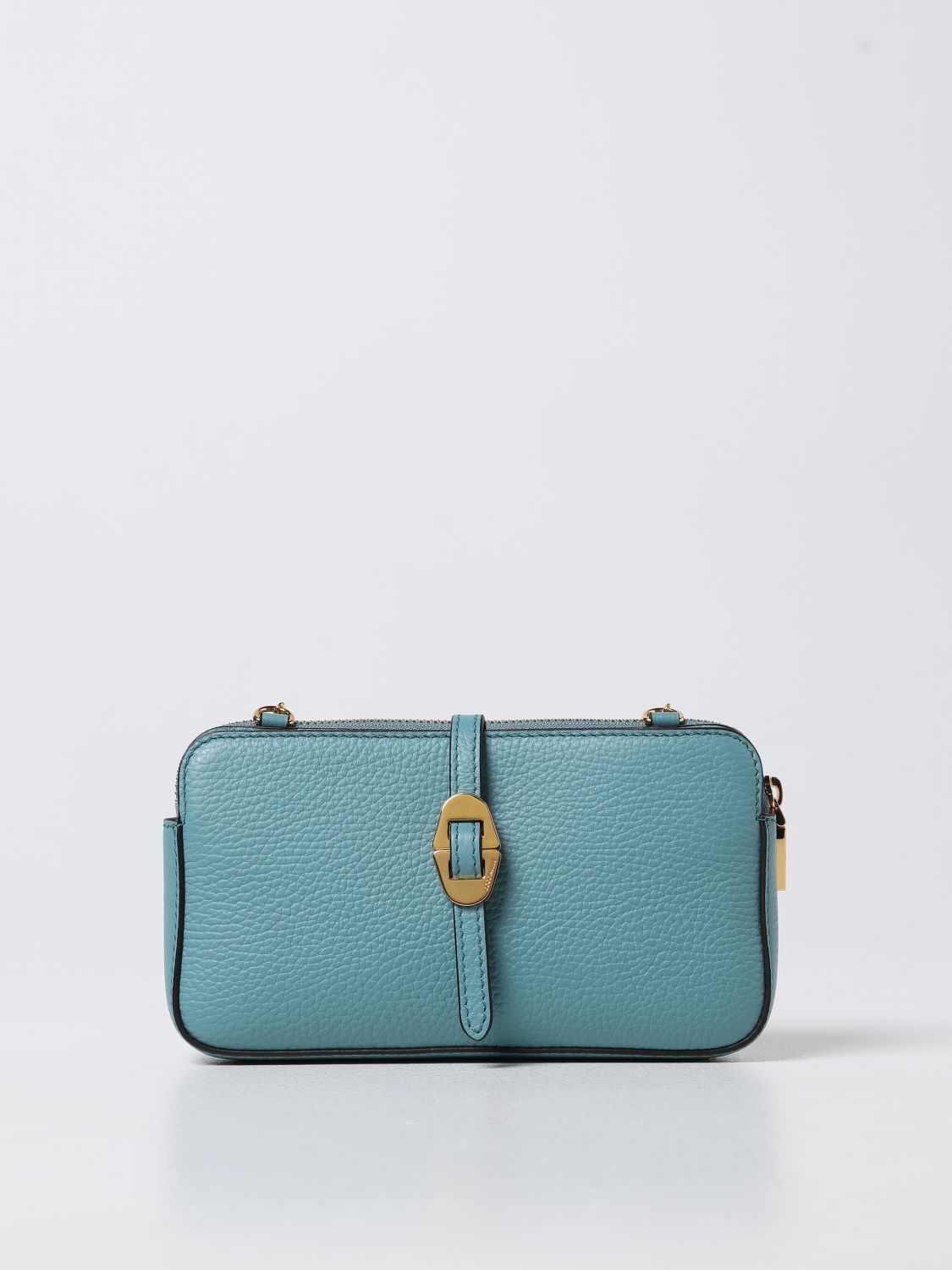 Coccinelle Crossbody Bag In Textured Leather In Water