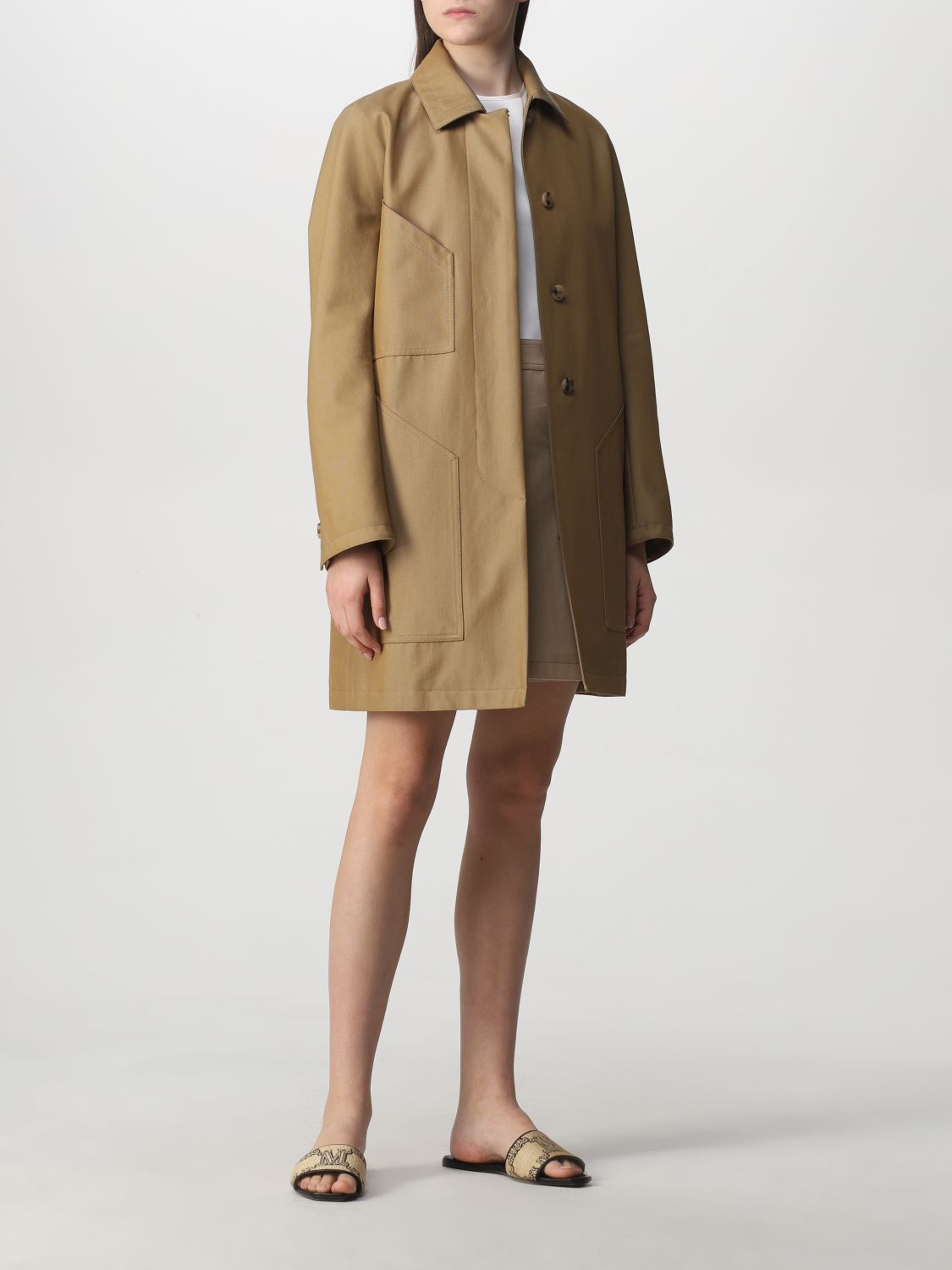Coat Max Mara: Max Mara classic cotton coat beige 2