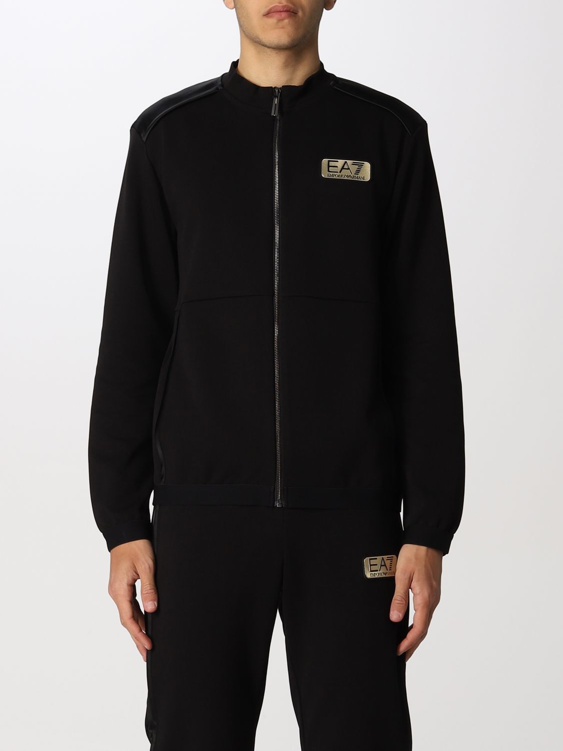 EA7: sweatshirt for man - Black | Ea7 sweatshirt 3LPM25PJFAZ online at ...