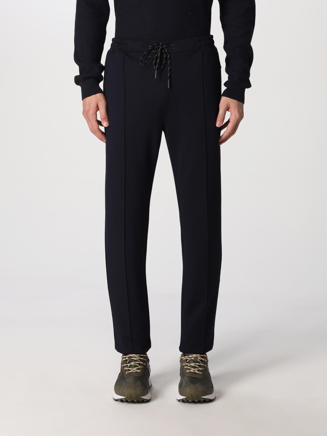 BOGGI MILANO: pants In Stretch Technical Interlock - Navy | BOGGI ...