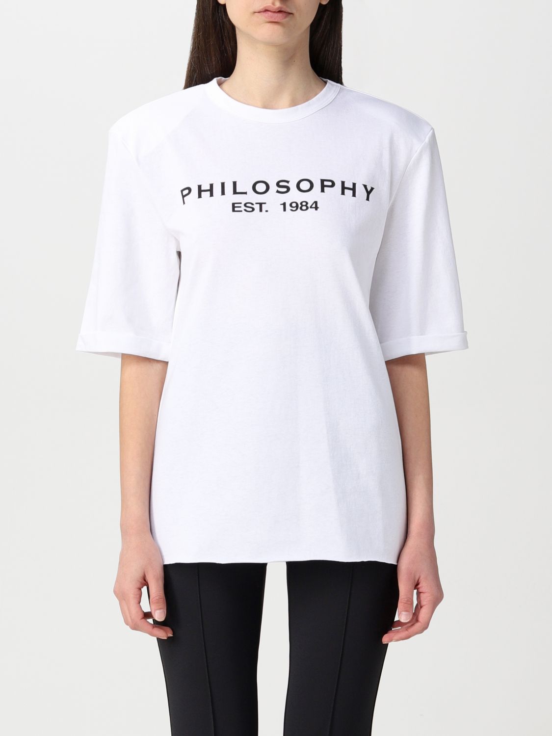 티셔츠 필로소피 디 로렌조 세라피니: 티셔츠 Philosophy Di Lorenzo Serafini 여성 화이트 1