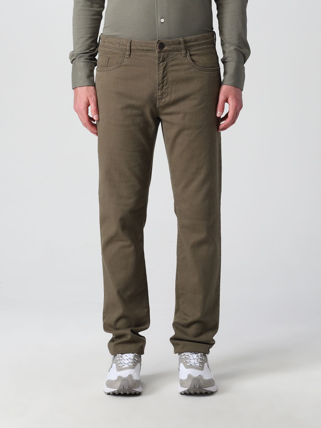 Grumpy implicit field BOGGI MILANO: jeans in stretch Tencel cotton - Military | Boggi Milano jeans  BO22P025803 online on GIGLIO.COM
