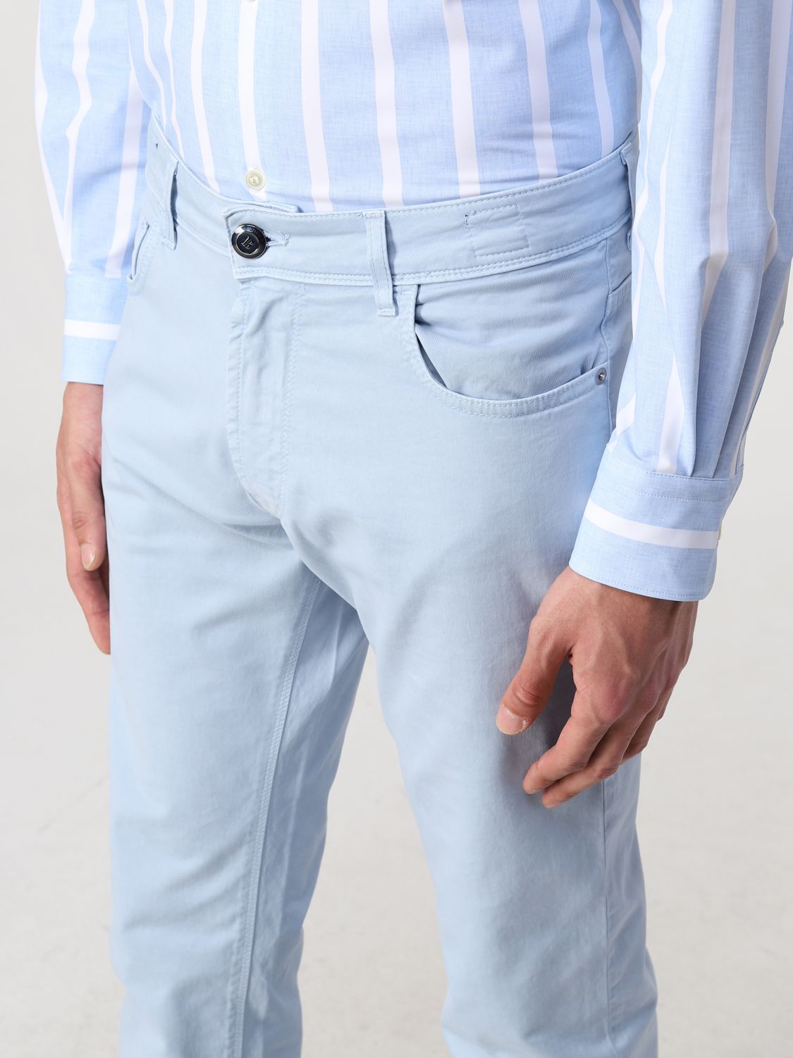 lend grown up have fun BOGGI MILANO: jeans in stretch Tencel cotton - Blue | Boggi Milano jeans  BO22P040501 online on GIGLIO.COM