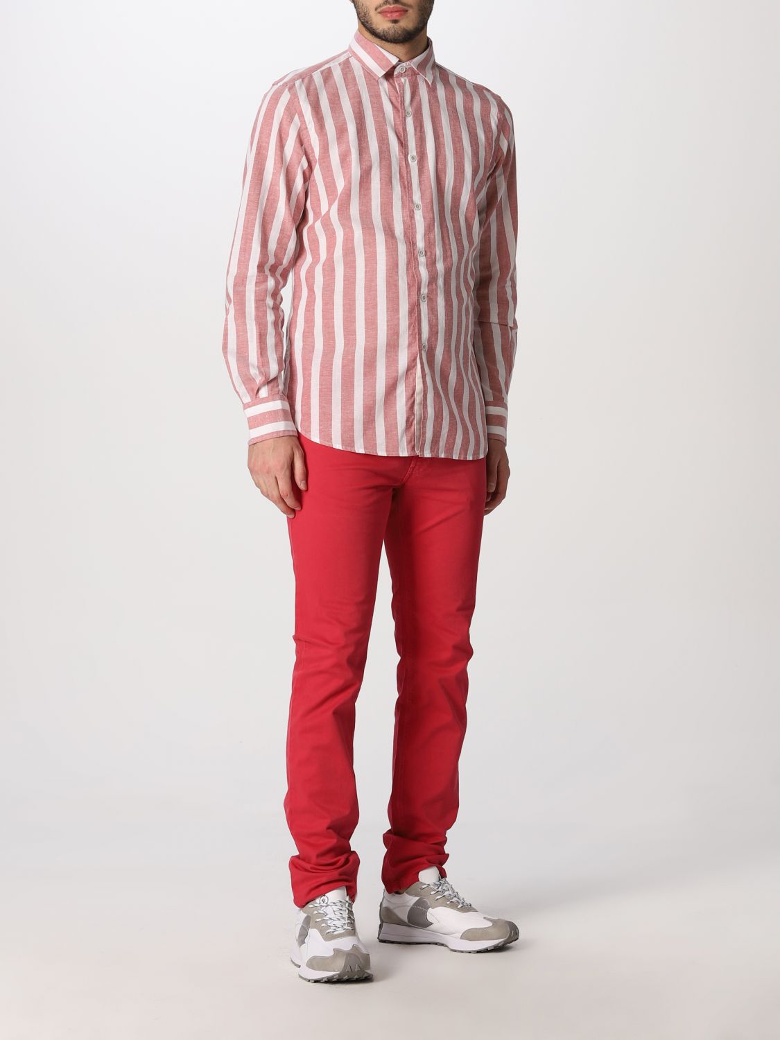 BOGGI MILANO: jeans in stretch Tencel cotton - Raspberry | Jeans Boggi  Milano BO22P040504 GIGLIO.COM