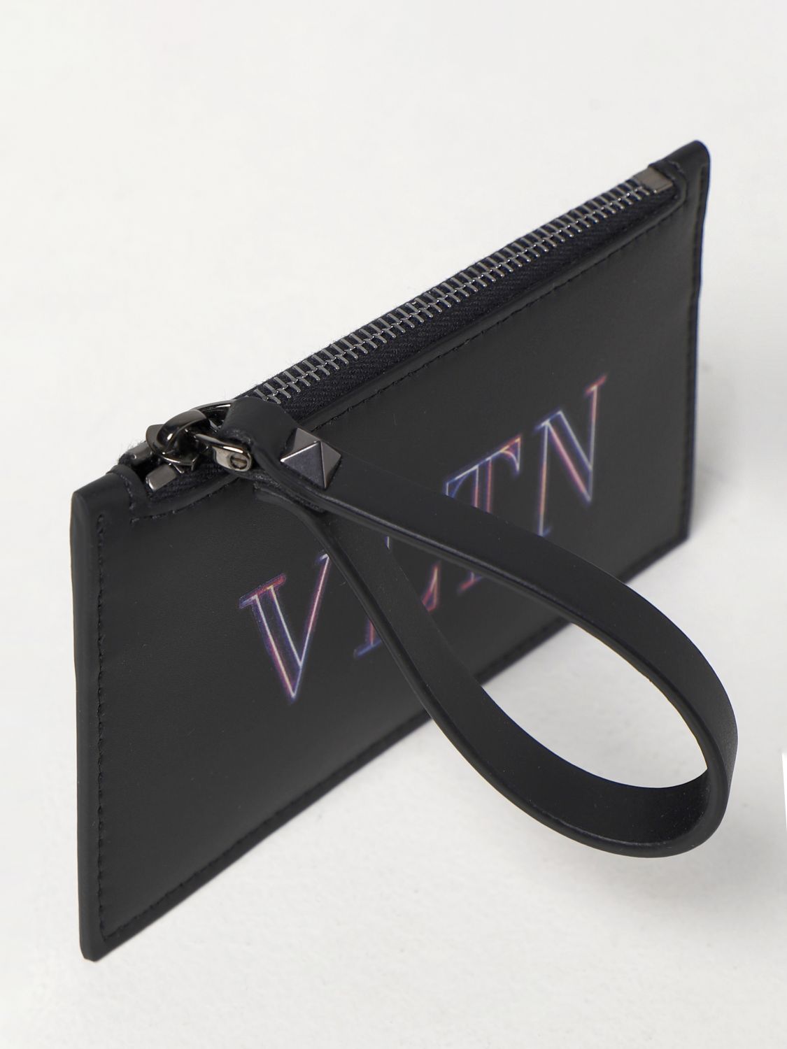 Portafoglio Valentino Garavani: Porta carte di credito Valentino Garavani con logo VLTN nero 3