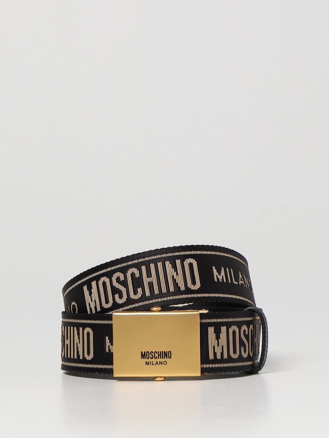 Belt Moschino Couture: Moschino Couture canvas belt black 1