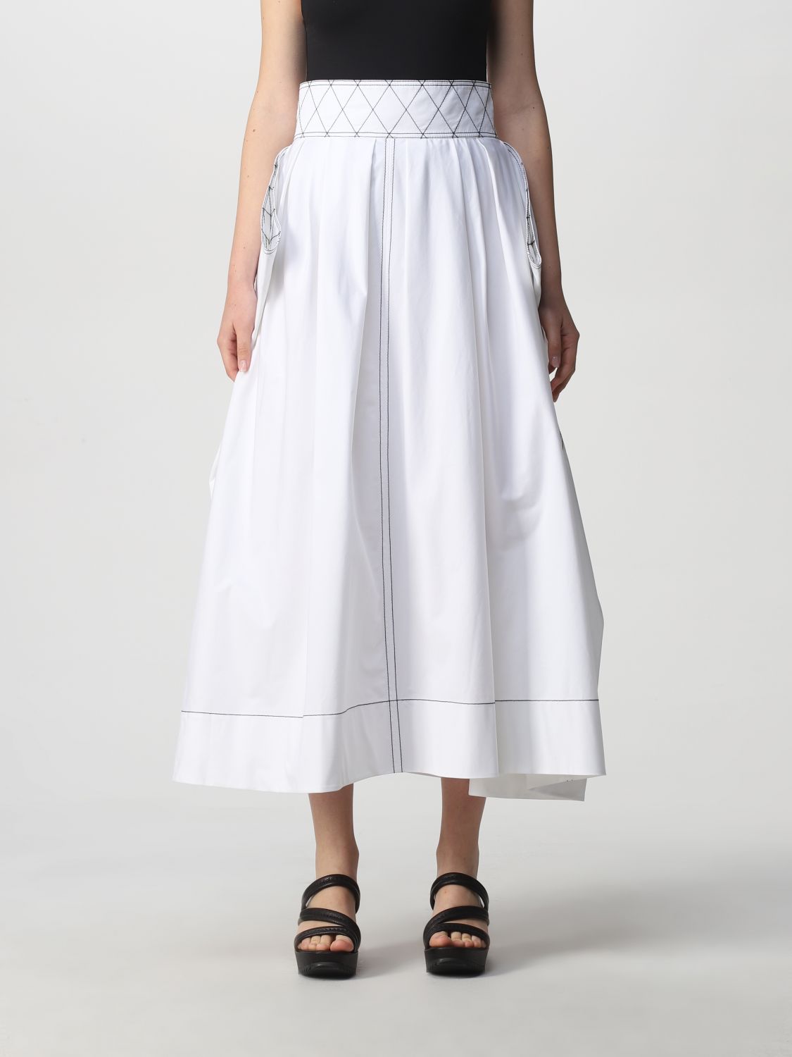 TORY BURCH: skirt for woman - White | Tory Burch skirt 136001 online on  