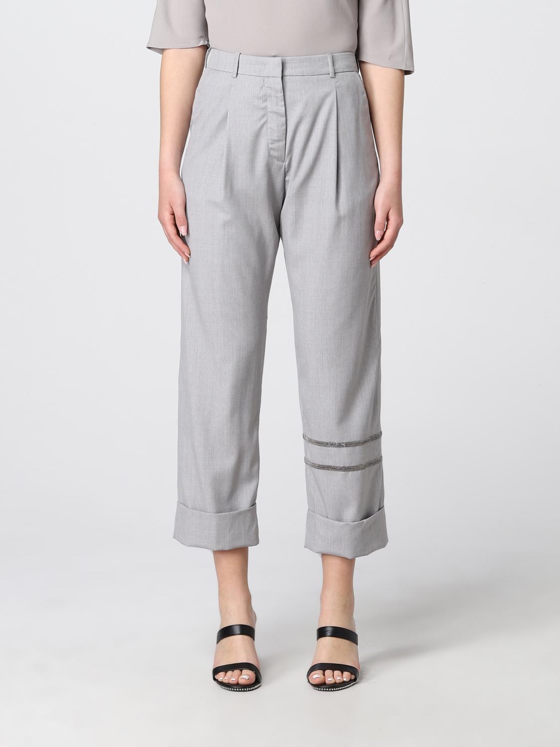 Fabiana Filippi Trousers Women In Grey | ModeSens