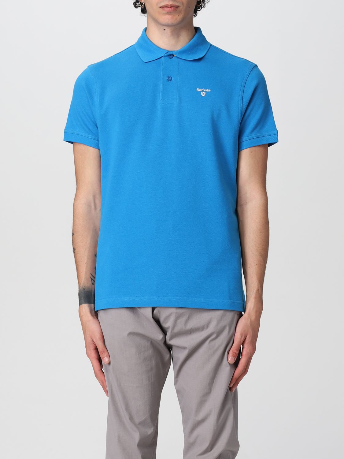 polo for - Blue | Barbour polo shirt MML0358 at GIGLIO.COM