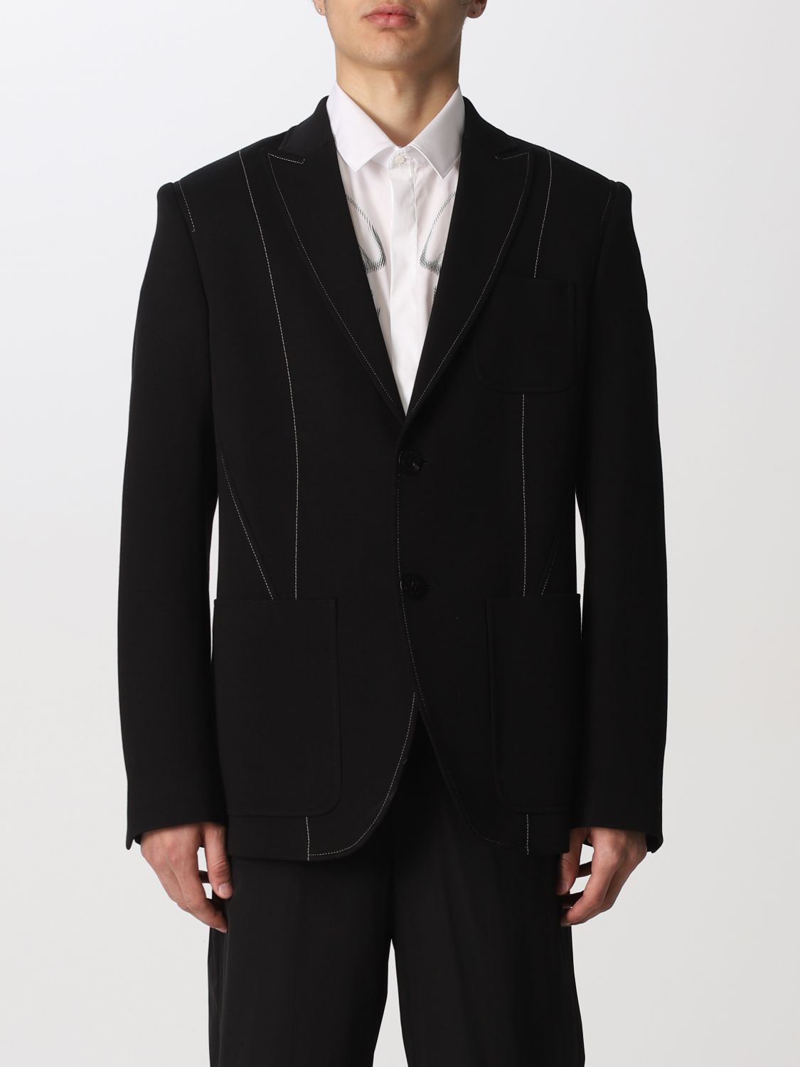 NEIL BARRETT: blazer for man - Black | Neil Barrett blazer BGI020S000 ...