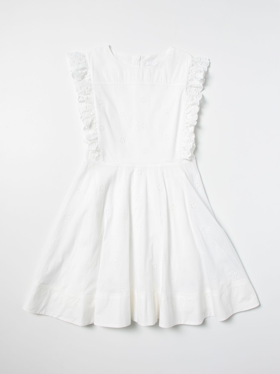 CHLOÉ: kids dress - White | Chloé dress C12878 online on GIGLIO.COM