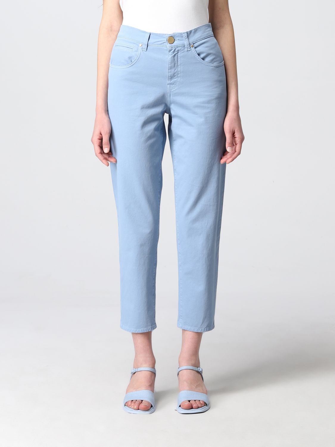 Jeans Lorena Antoniazzi: Lorena Antoniazzi cropped jeans in cotton denim sky blue 1